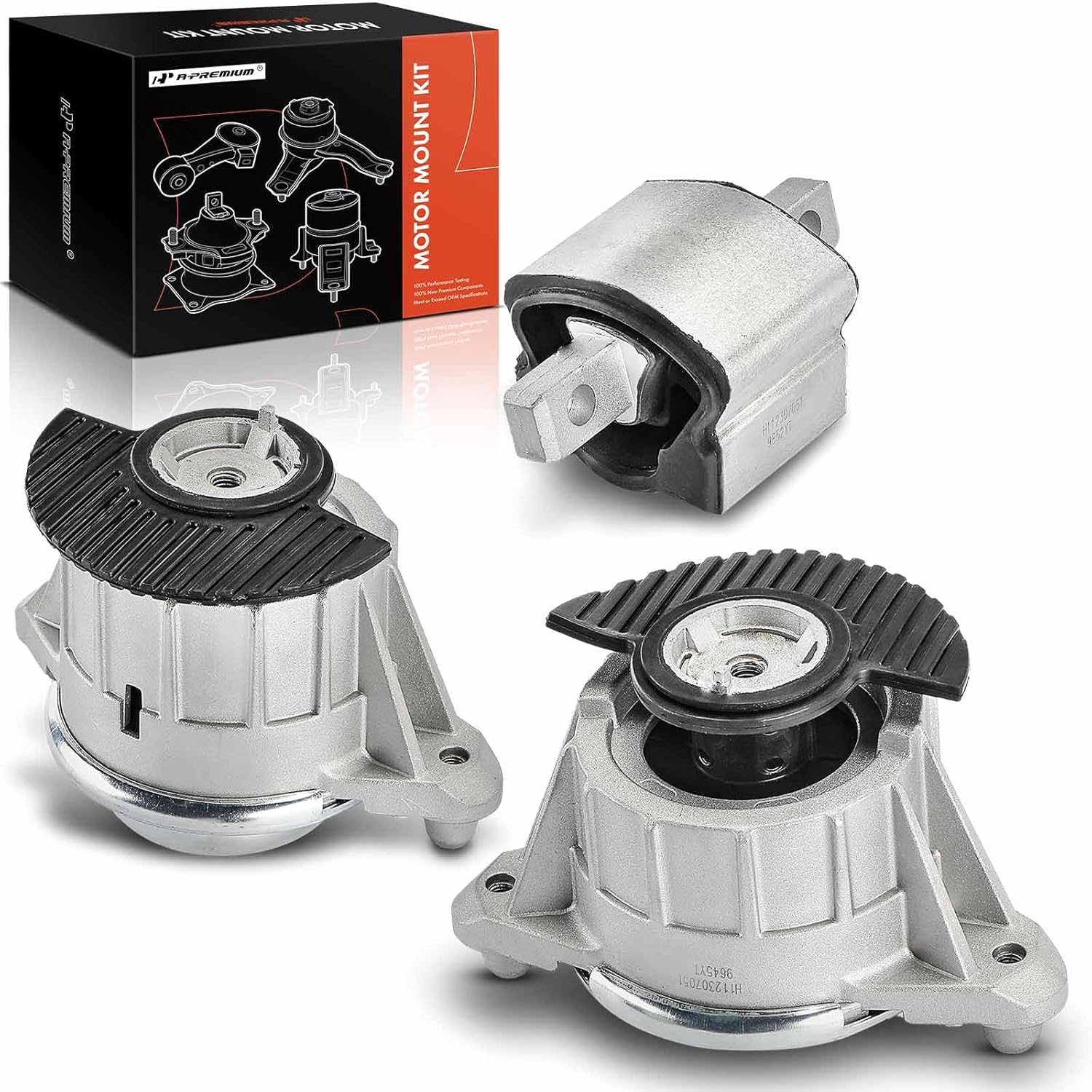 A-Premium 3PCS Engine Motor Mount and Transmission Mount Set Compatible with Mercedes-Benz C300 2008-2011, C350 2008-2015, E350 2010-2016, E400 2014-2017, 3.0L 3.5L, RWD, Automatic Transmission
