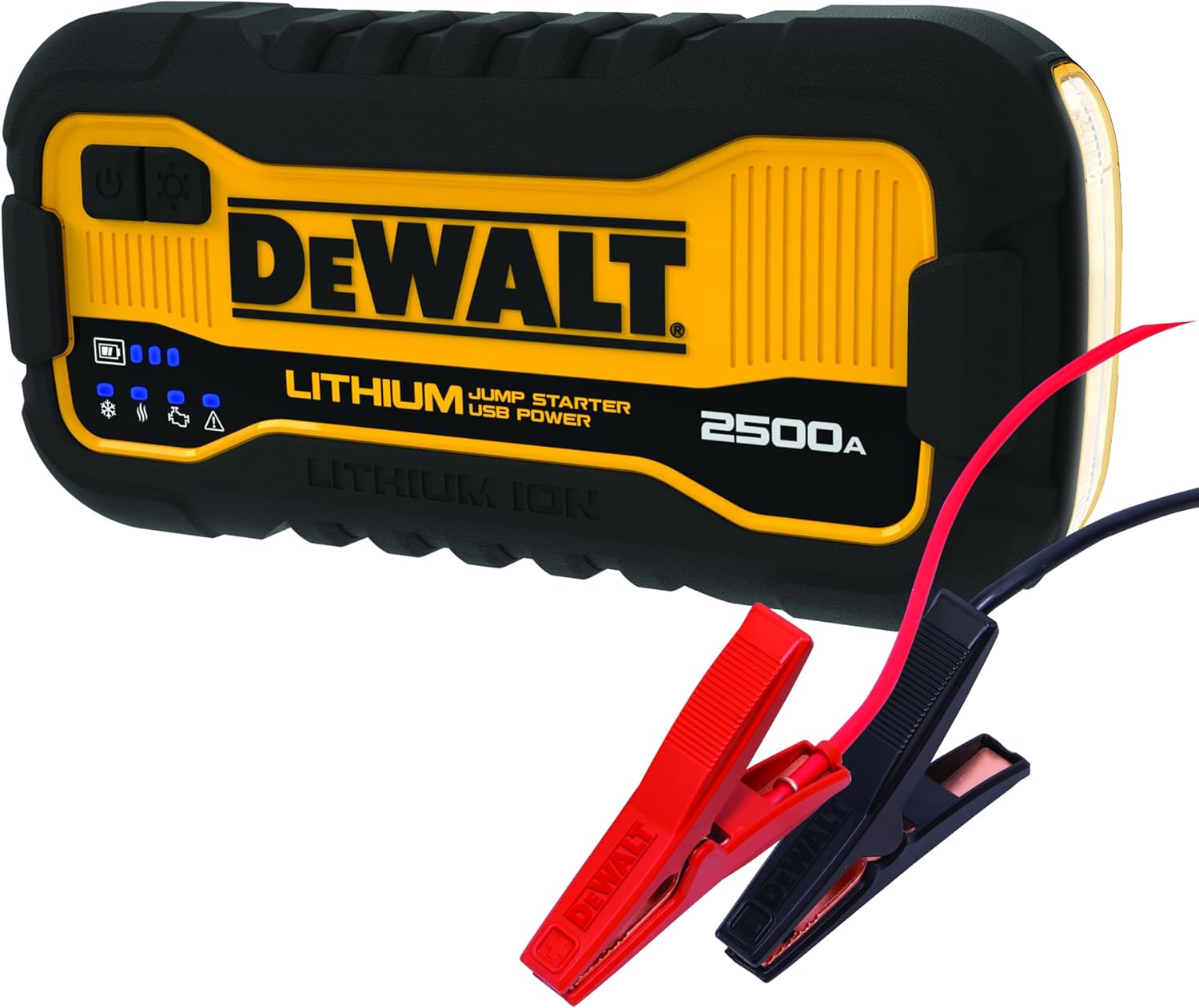 DEWALT DXAELJ25 2500 Peak Amp Portable Lithium Jump Starter with 25W Type C, 15W Type A, 60W Type C in/Out