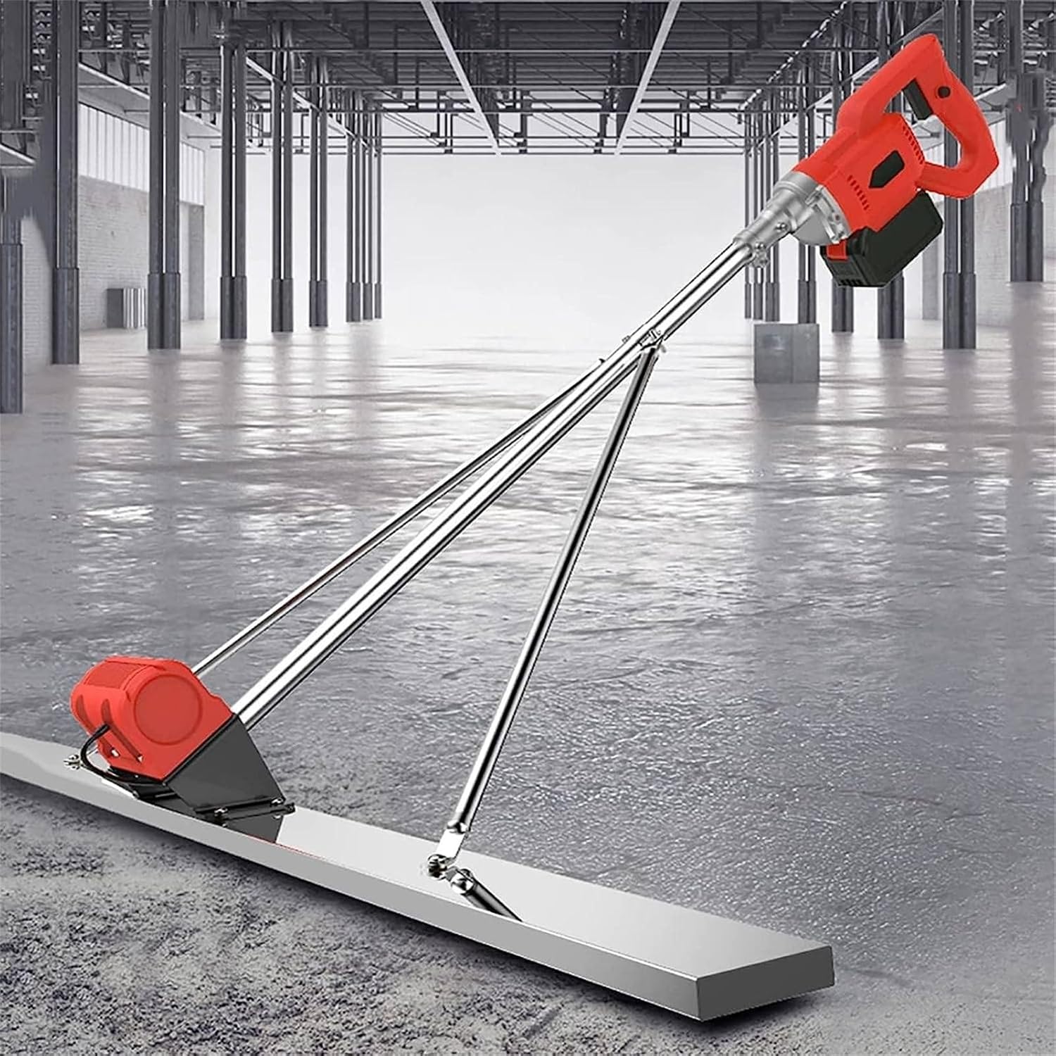 Power Screed Concrete Finishing Vibrator Tool, 6000Rpm 150CM Blade Concrete Surface Screed Finishing Tool for Concrete Processing