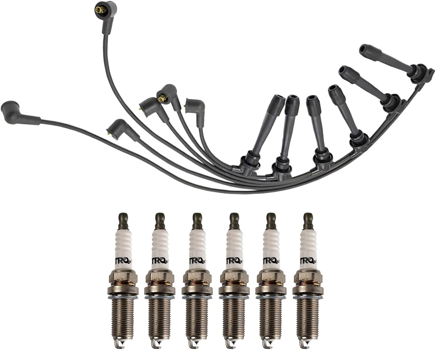 Spark Plug Kit 6 Piece Iridium Spark Plugs Compatible with 2005-2009 Hyundai Tucson 2005-2010 Kia Sportage