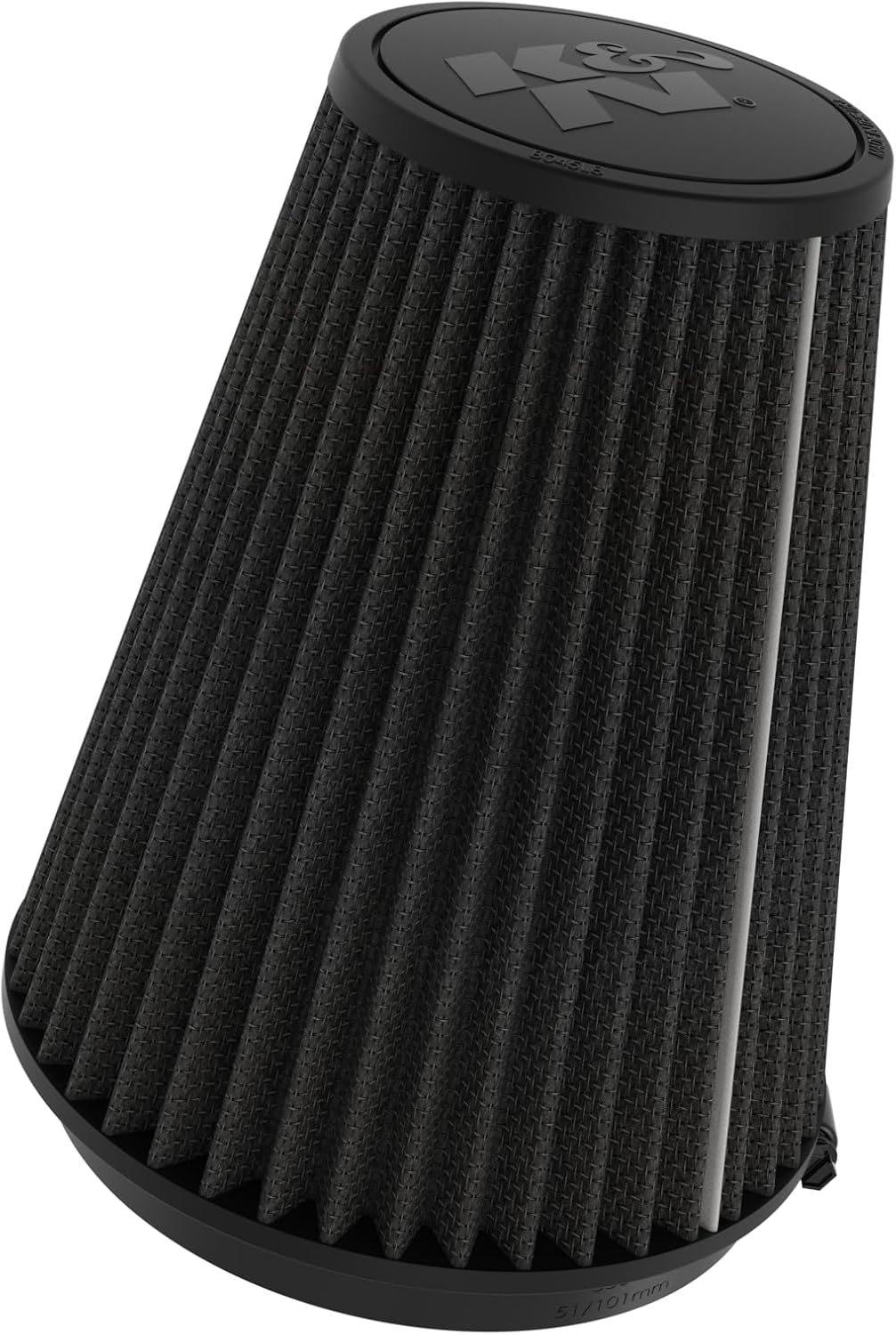 K&N Dryflow Lifetime Universal Clamp-On Air Filter: Dry Synthetic, Washable, Oil-Free: Flange Diameter: 6 In, Filter Height: 9 In, Flange Length: 0.625 In, Shape: Round Tapered, RU-3115HBK