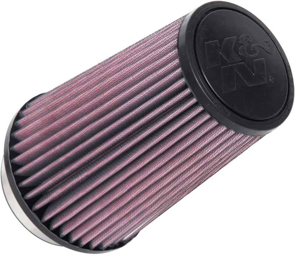 K&N High-Flow Original Lifetime Universal Clamp-On Air Filter: High Performance, Premium, Washable: Flange Diameter: 3.5 In, Filter Height: 8 In, Flange Length: 1.25 In, Shape: Round Tapered, RU-1045