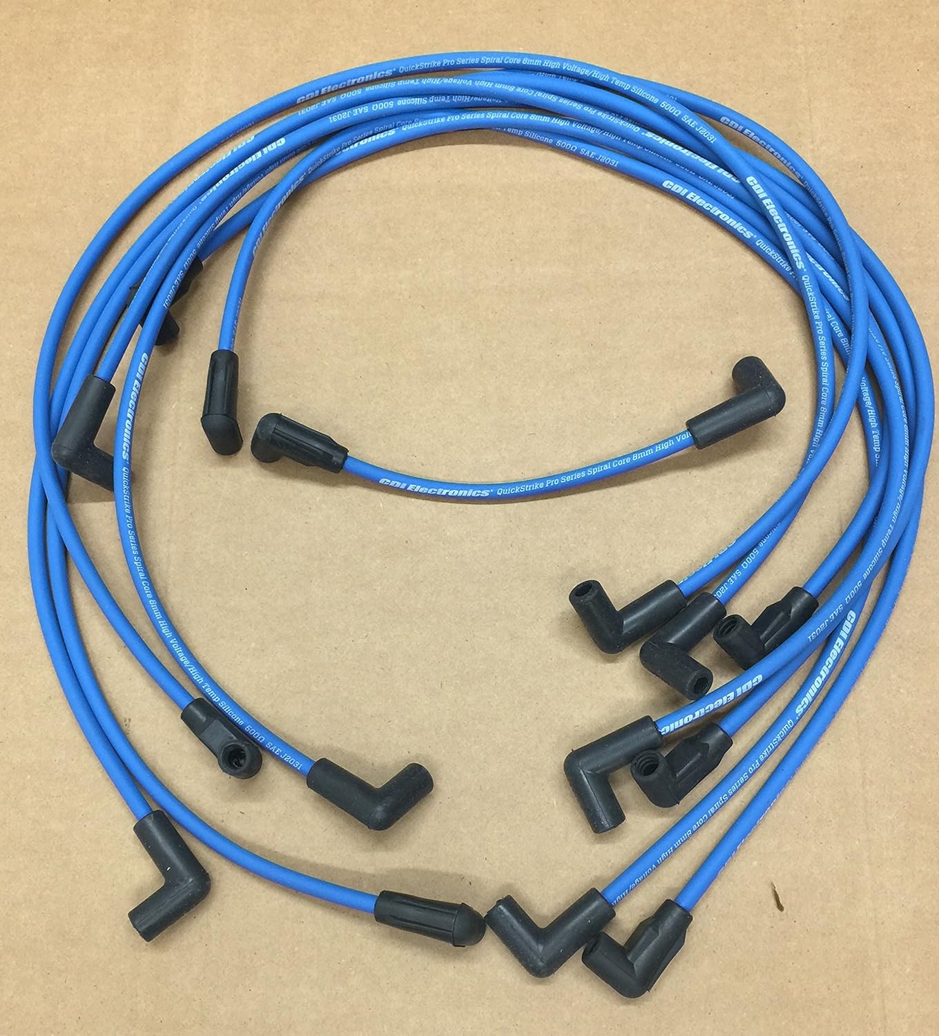 OMC Ignition Quick Strike Spark Plug Wire Set 7.4L 1995-1998 8 Cyl. Distr. Delco EST CDI Part# 631-0006 OEM# 18-8832-1, 9-28011, 84-816608K68, see description