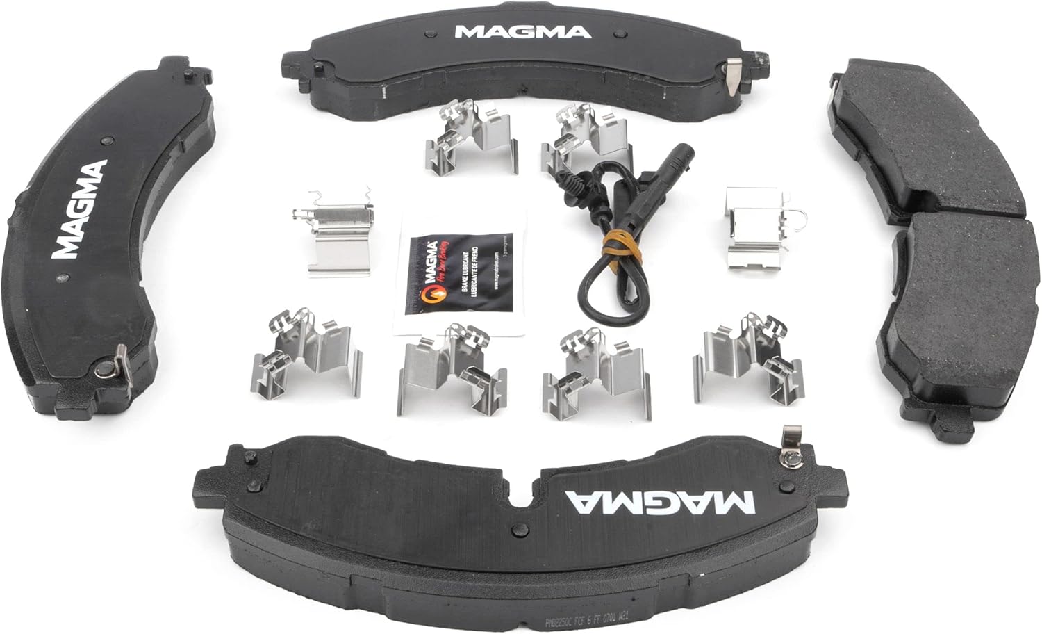 MAGMA Fire Born Braking Premium PMD2250C Ceramic Brake Pads, Front and Rear: 2020-2023 Chevrolet Silverado 2500 HD, 3500 HD, GMC Sierra 2500 HD, 3500 HD
