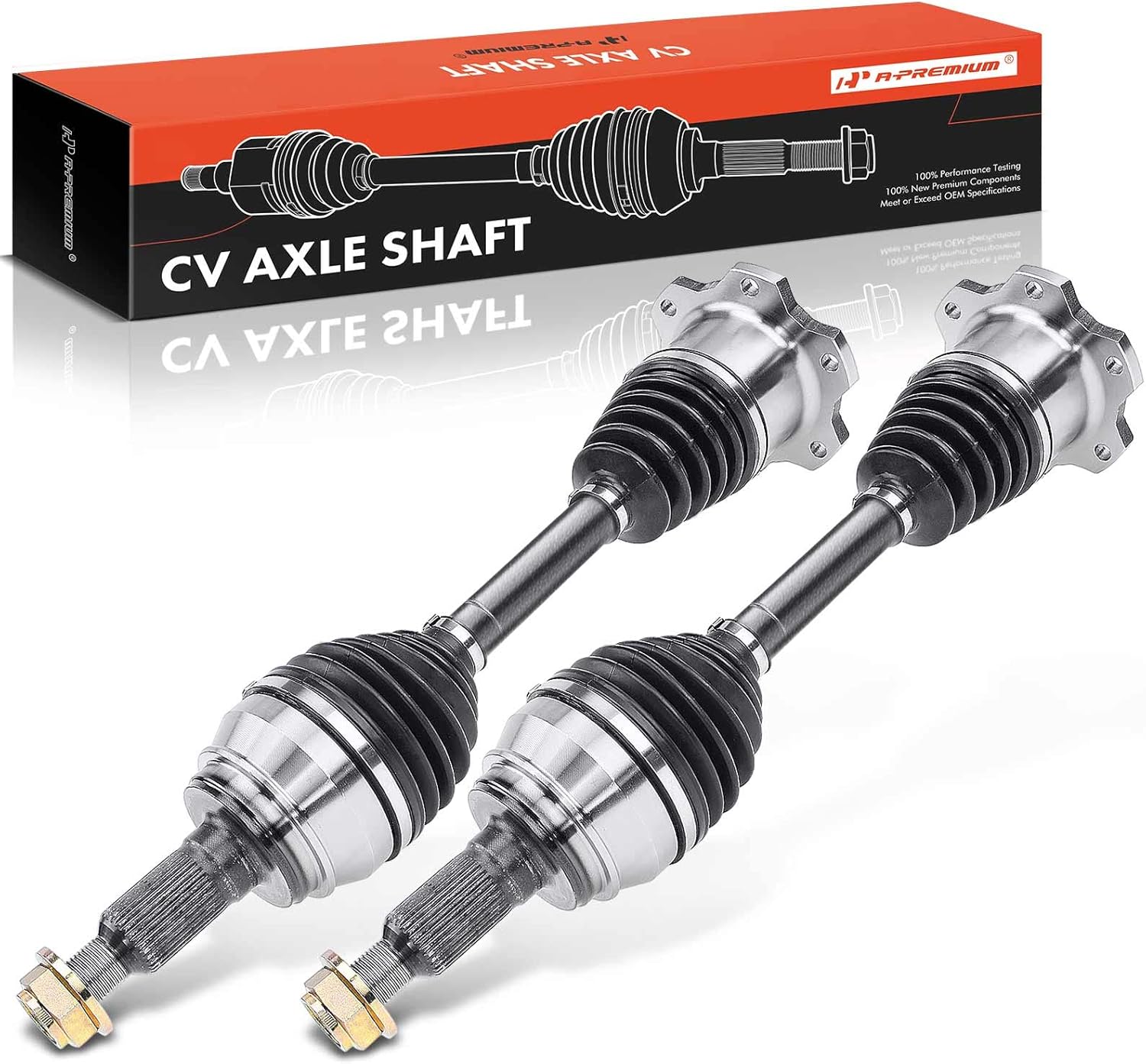 A-Premium Pair (2) Front CV Axle Shaft Assembly Compatible with Cadillac, Chevy & GMC Models - Silverado 1500, Suburban, Tahoe, Avalanche, K1500, Sierra 1500, Yukon, Escalade - Left and Right