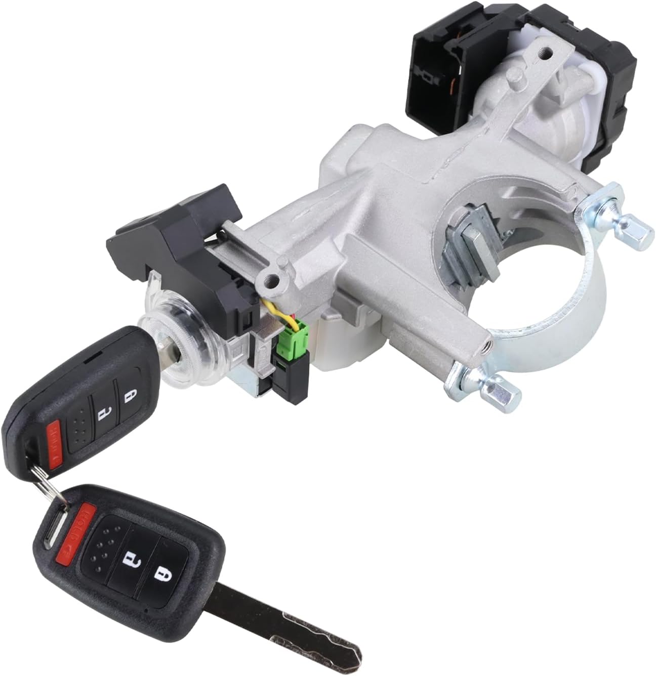 Ignition Switch Lock Cylinder Assembly with 2 Chip Remote Keys Compatible with Honda Accord 2013 2014 2015 2016 2017 2.0L 2.4L 3.5L Starter Switch Replaces # 39730-T2A-A0, 39730T2AA0