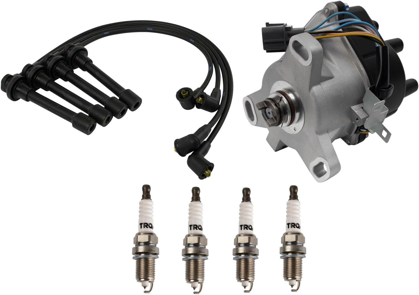 TRQ Ignition Coil Kit 6 Piece Distributor Compatible with 1999-2000 Honda Civic