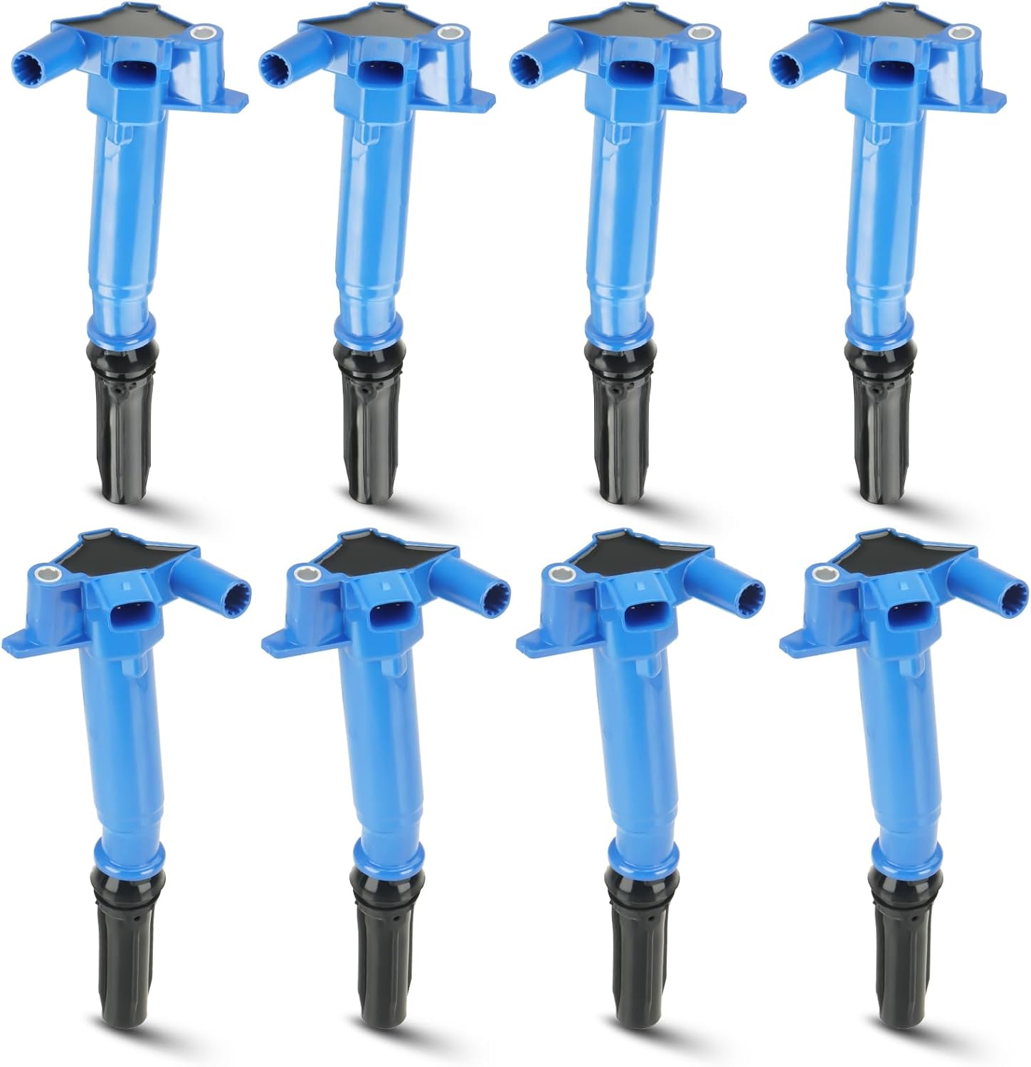 Set of 8 Ignition Coil Pack Compatible with Ford F-150 F-250 F-350 E-350 Super Duty Lobo V8 6.2L, Replaces UF639 UF631 C1800 C1801, Blue