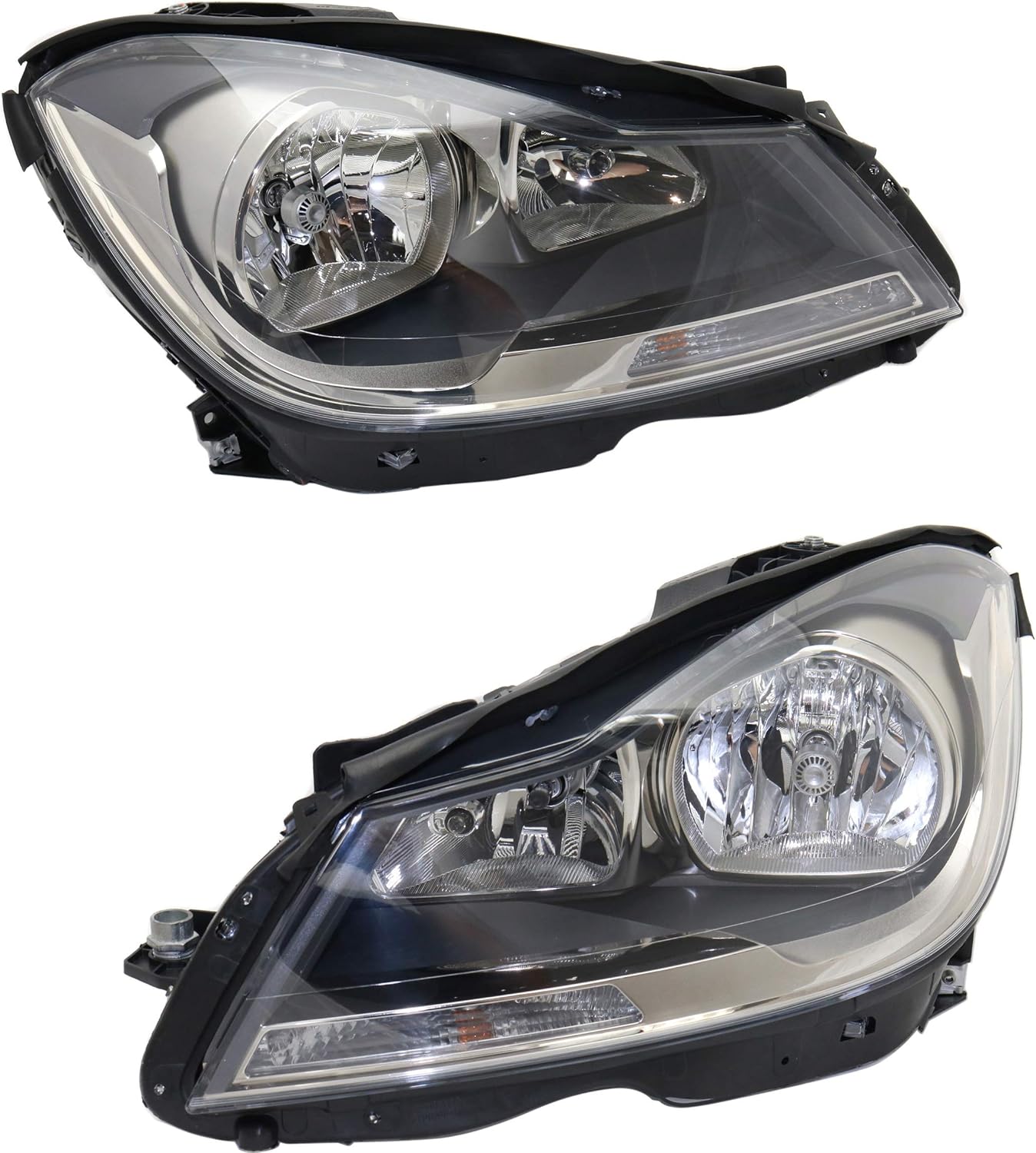 Garage-Pro Headlight Compatible with 2012-2015 Mercedes Benz C250, Fits 2012-2015 Mercedes Benz C350, Fits 2012-2015 Mercedes Benz C63 AMG SET Coupe CAPADriver and Passenger Side