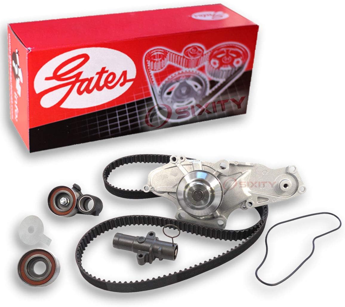 Gates PowerGrip Timing Belt Kit w Water Pump compatible with Acura MDX 3.5L 3.7L V6 2003-2013