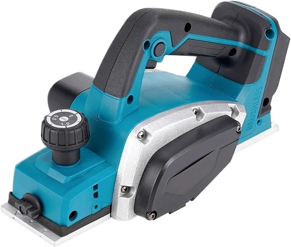 Handheld Electric Planer Cordless Wood Planing Mac Brushless Electric Planer Cordless Handheld Wood Cutting Power Tool Planing Machine Carpenter Woodworking For 18V Batterying