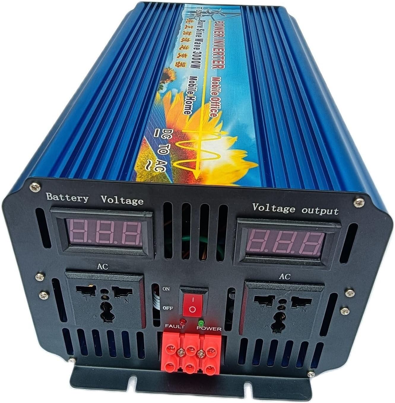Inversor 3000W 24V to 110V 120V 60HZ DC to AC Pure Sine Wave Inverter Power 6000W(50HZ,12V-110-120V)