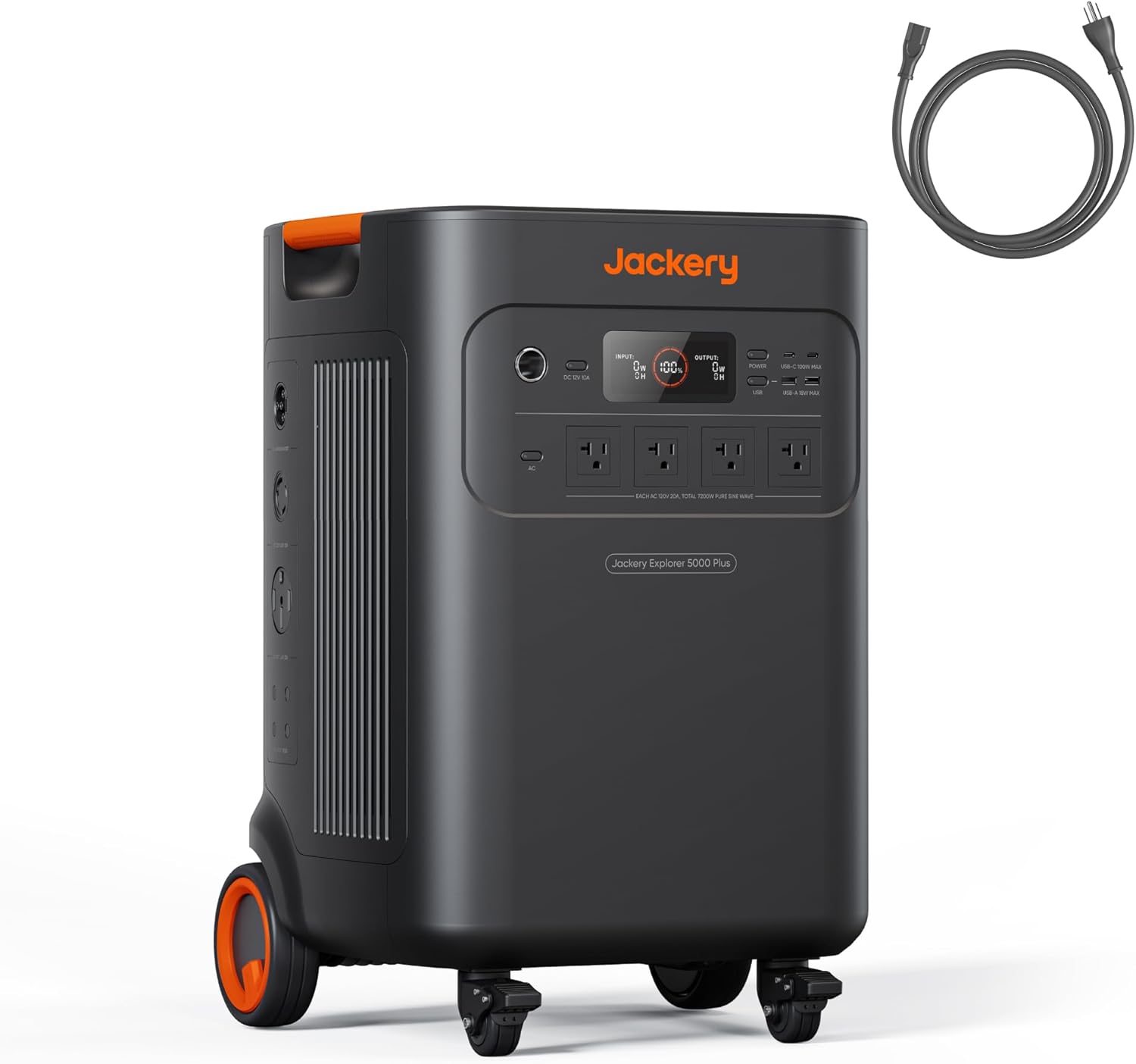 Jackery Solar Generator 5000 Plus with Protective Cover, 5040Wh LiFePO4 Battery Power Station, 120V/240V 7200W AC Output, Expandable to 60kWh, Essential Home Backup for Emergency, Power Outages