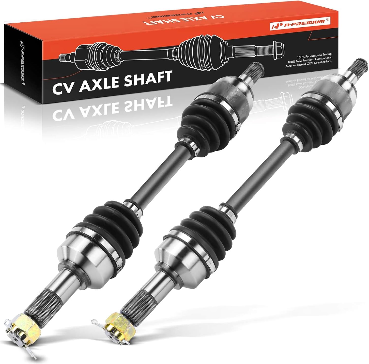 A-Premium Pair (2) Front CV Axle Shaft Assembly Compatible with Honda Rancher 420 2014-2016, 4x4 Models, Driver and Passenger Side, Replace# 44250-HR3-A21, 44350-HR3-A21