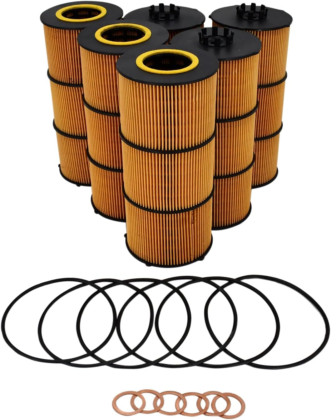 6PCS P551005 Oil/Lube Filter LF17511 for Freightliner Trucks Buses 114SD 122SD 2012-2020 for Cascadia L6 for Western Star Trucks 4700SB 4700SF 4900FA Replaces A4721800109 P7505 57909