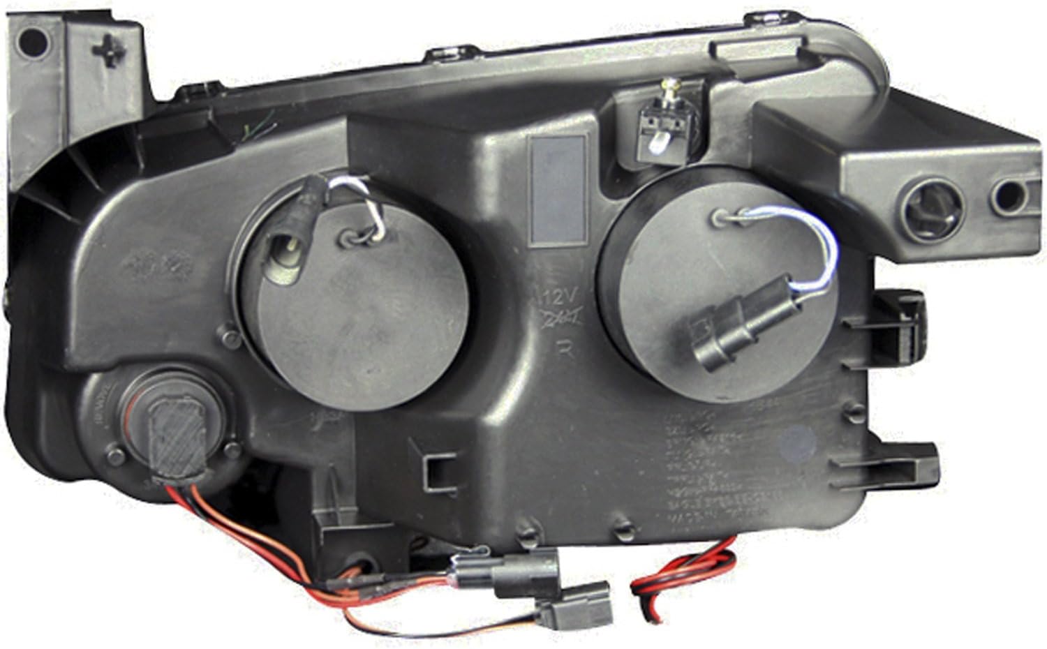 Anzo USA 121381 Black Halo Projector Headlight with Clear Lens for Dodge Charger