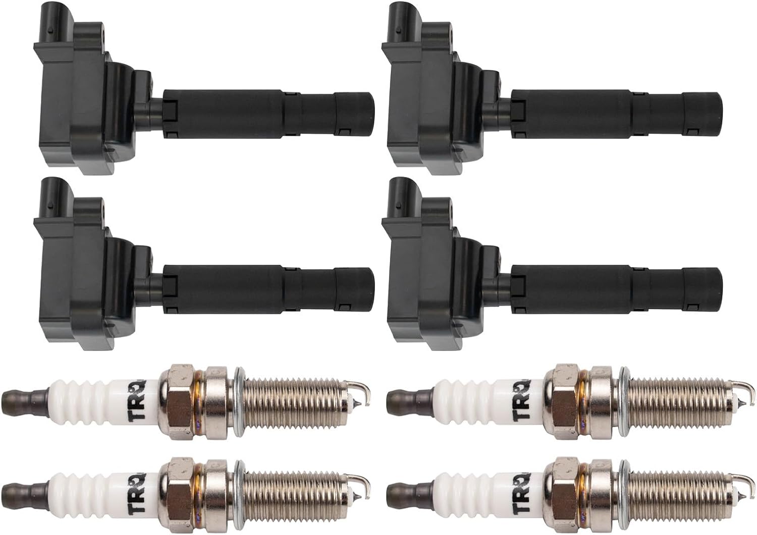 Ignition Coil and Spark Plug Kit 8 Piece Iridium Spark Plugs Compatible with 2012-2015 Mercedes-Benz C250 2012-2015 SLK250