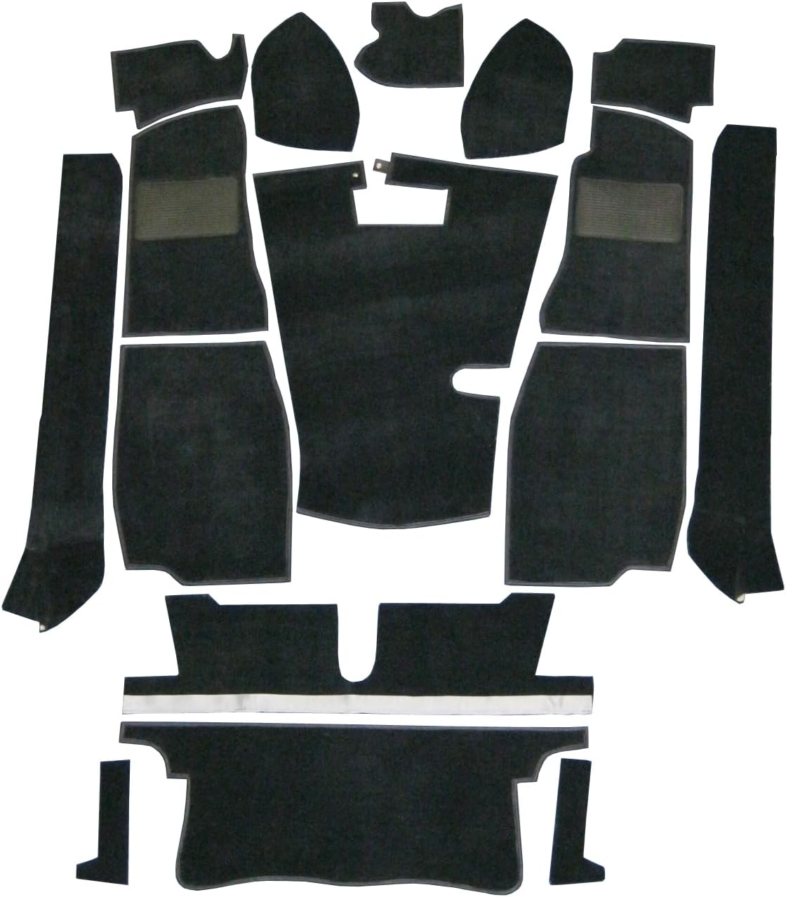 Complete Replacement Carpet Kit Black (Suits MG MGB Roadster)