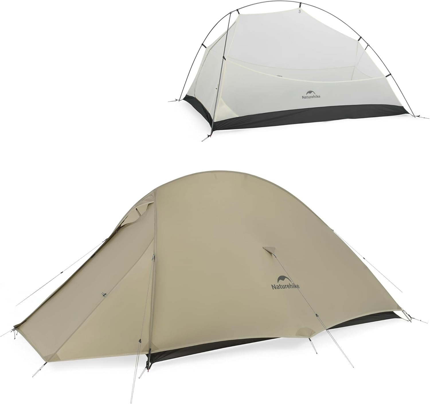 Naturehike Cloud-Up 2 Person Tent Lightweight Backpacking Tent with Footprint - Free Standing Ultralight Camping Hiking Backpack Tents Two Person Tent