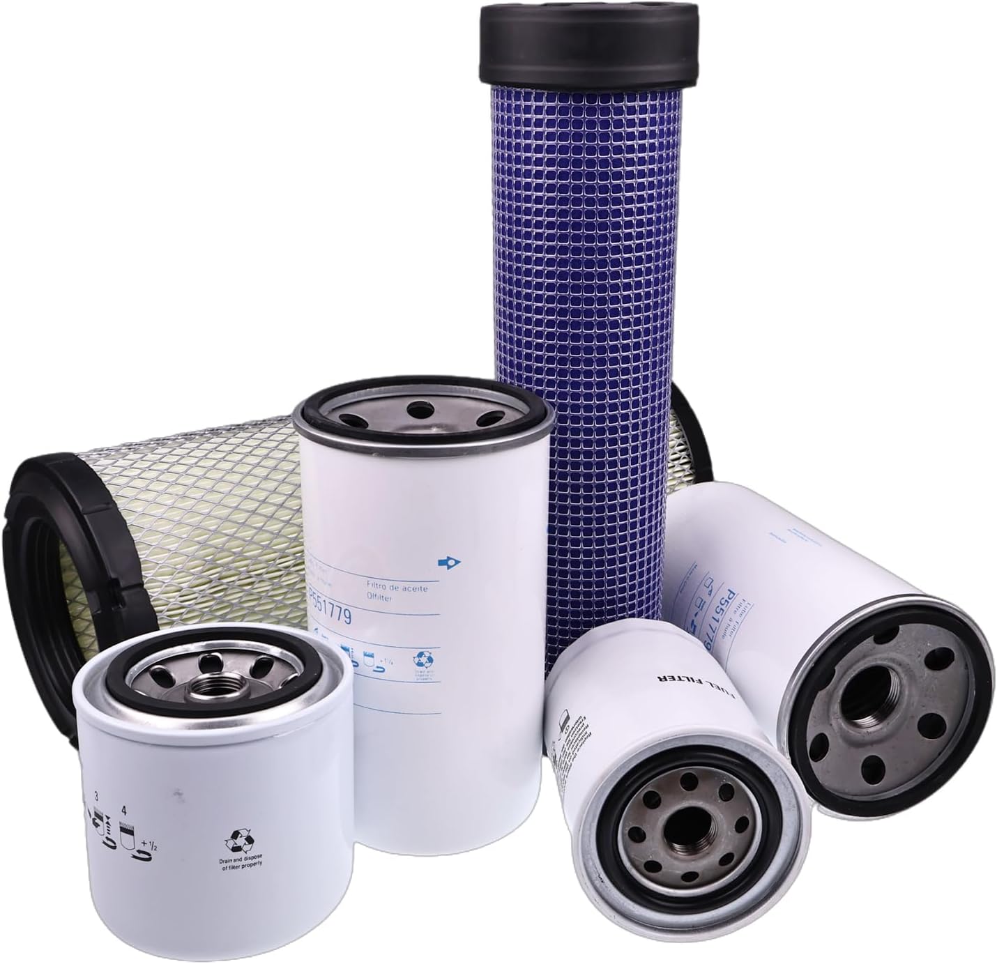 New Filter Kit Compatible with Kubota M6800 M7040 Series with V3300-E Engine