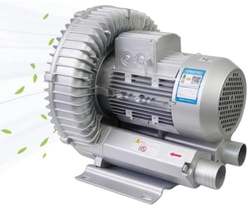 220V 50HZ Single Phase Regenerative Blower, High-Efficiency Vortex Ring Blower for Waste Water Aeration, Fish Pond & Aquarium Use (180W/0.24HP) - High-Pressure Performance