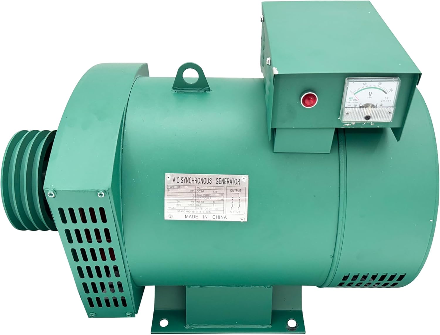 Single-phase Pure Copper Generator 220V Single-Phase Synchronous Generator Pure Copper 30KW Driven Generating Machine with Carbon Brush, 220V 50Hz 30KW