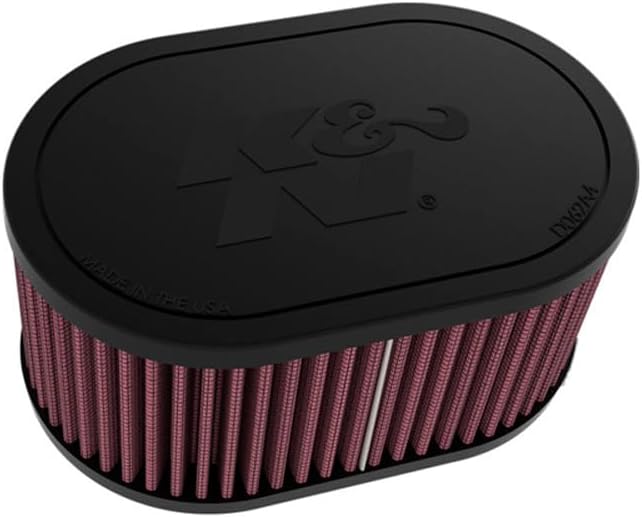 K&N High-Flow Original Lifetime Universal Clamp-On Air Filter: High Performance, Premium, Washable: Flange Diameter: 2.125 In, Filter Height: 3 In, Flange Length: 0.375 In, Type: Oval, RU-3510