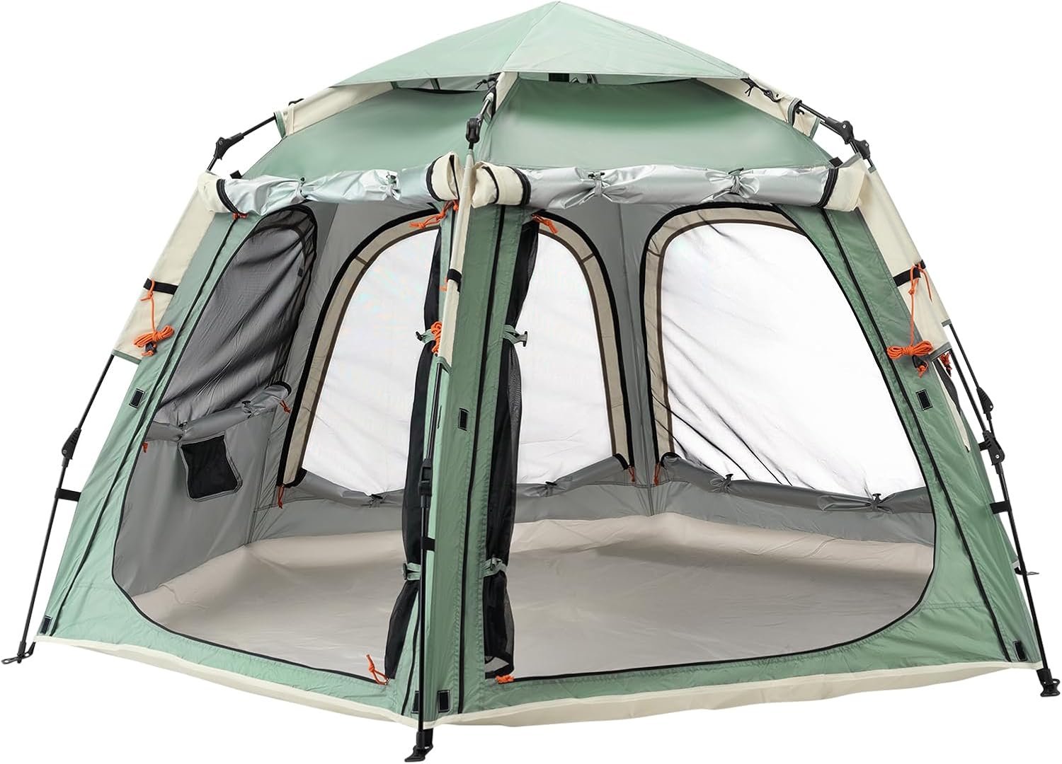 Tents for Camping 2 Person Waterproof Pop Up Camping Tent with Screen Porch 4 Ventilation Mesh Windows & 2 Doors Portable for Camping, Hiking, Beach, Backpacking, and Outdoors