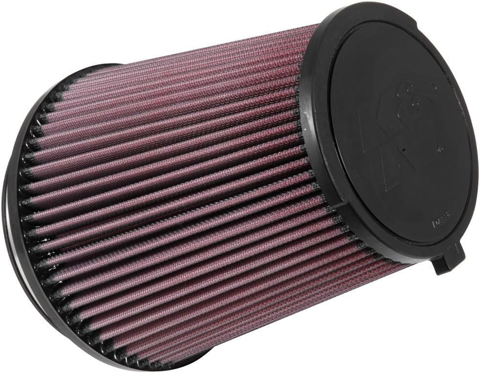 K&N High-Flow Original Lifetime Engine Air Filter: Increase Power & Acceleration, Washable, Premium, Replacement Car Air Filter: Compatible with 2015-2019 Ford Mustang Shelby, E-0649