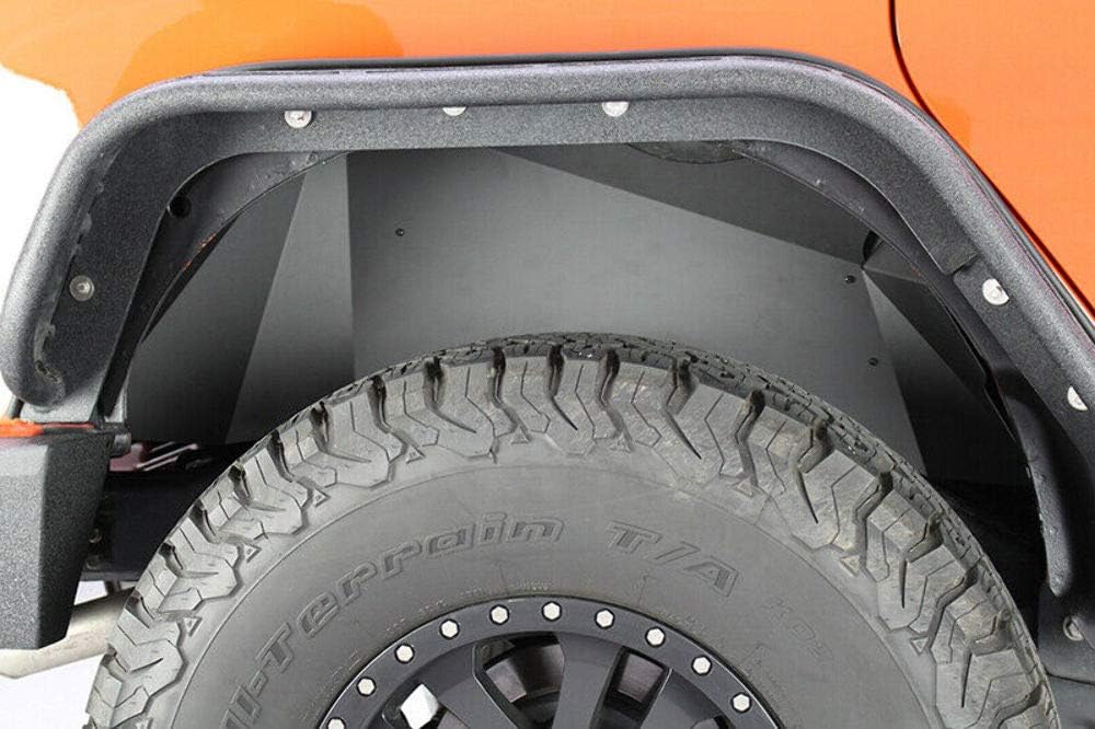 FISHBONE Offroad FB33007R Jeep Rear Inner Fenders 07-18 Wrangler JK Aluminum Black Powercoat