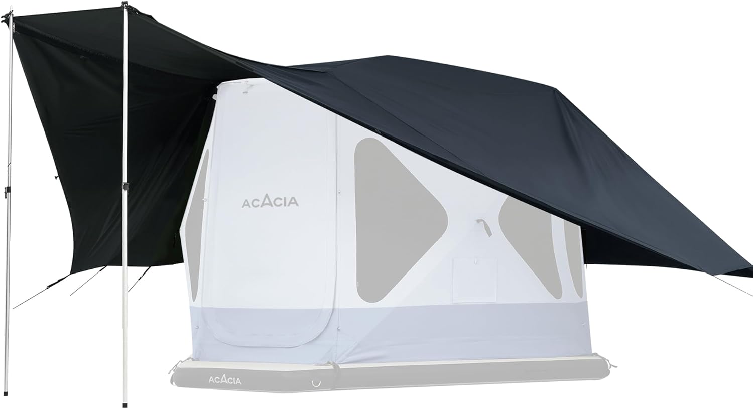 ACACIA Canopy 4 Person for Space Acacia Camping System, PU2000 Waterproof Camping Tarp for 4 Season Camping, UPF50+ Sunproof Tent Tarp with 4 Telescoping Poles, Carry Bag, Moonstone