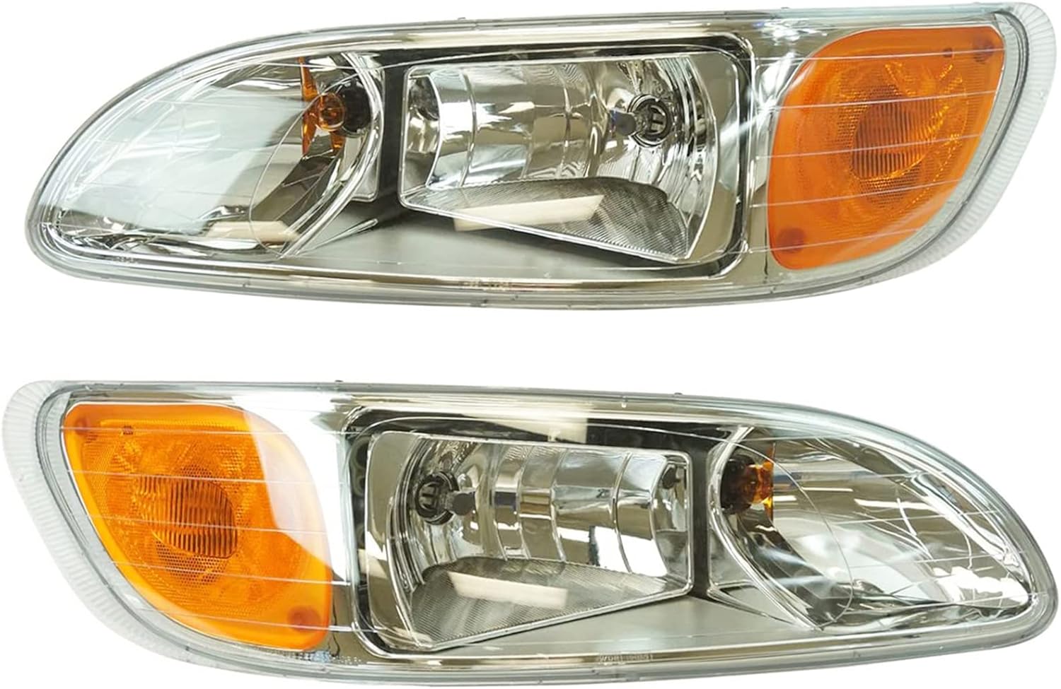 APA Replacement Headlight with Bulb for 2000-2015 Truck 330 335 325 384 337 340 348 382 386 387 Pair Passenger Right RH and Driver Left LH Side