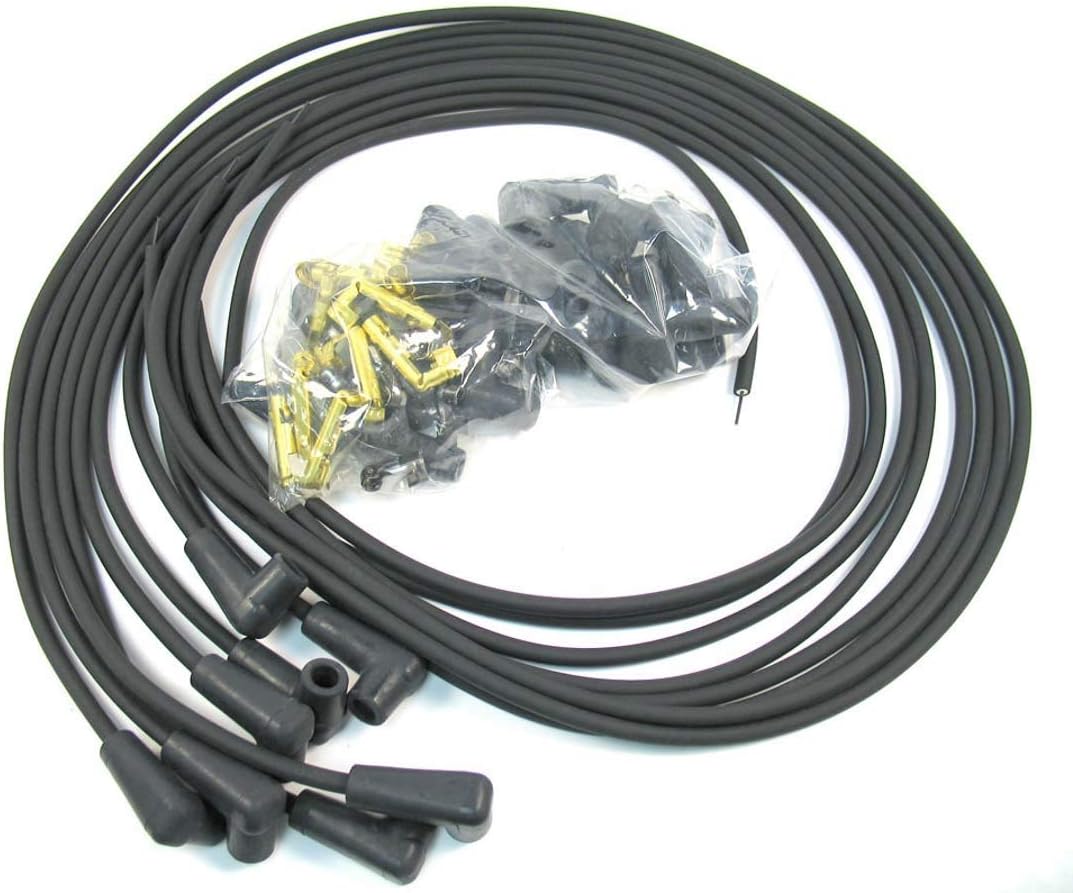 PerTronix 708190 Flame-Thrower 7mm Spark Plug Wires Set, High Performance, Universal 90 Degree, 8 Cylinder, Black