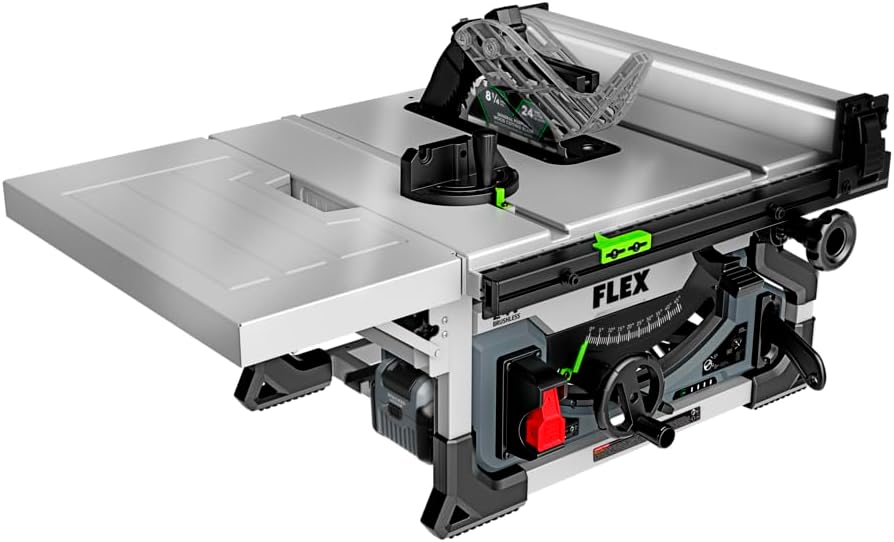 FLEX 24V Brushless Cordless 10-Inch Table Saw Kit with 10.0Ah Stacked Lithium Battery and 280W Rapid Charger - FX7221-1J