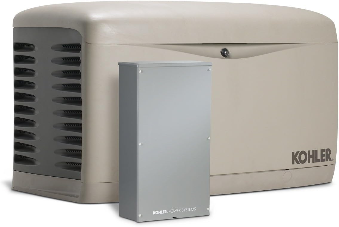 Kohler 20RESCL-200SELS 20, 000W Air-Cooled Standby Generator with 200 Amp Whole-House, Service Entrance Rated, Load Shedding Automatic Transfer Switch
