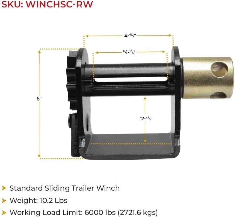 Mytee Products (5 Pack) Slider Ratcheting Winch for C Track Flatbed Truck Trailer