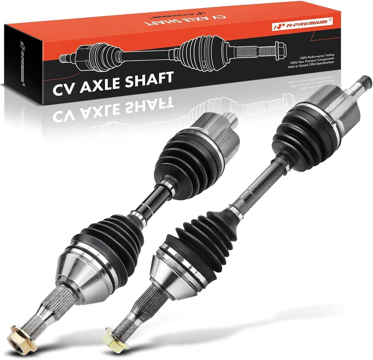 A-Premium Pair (2) Front CV Axle Shaft Assembly Compatible with Chevy, Buick, Pontiac & Oldsmobile Models - Impala, Monte Carlo, Venture, LaCrosse, Allure, Century, Regal, Grand Prix - Left and Right