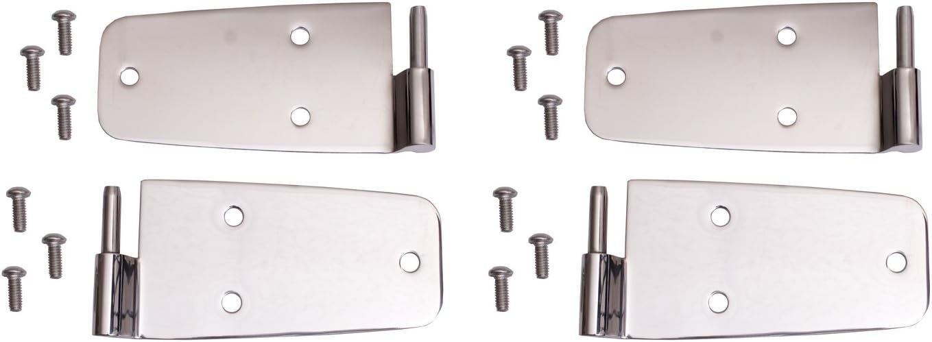 Rugged Ridge Door Hinge Kit for Jeep CJ/Wrangler YJ | Stainless Steel, | 11113.01 | Fits 1976-1986 Jeep CJ; 1987-1993 Jeep Wrangler YJ