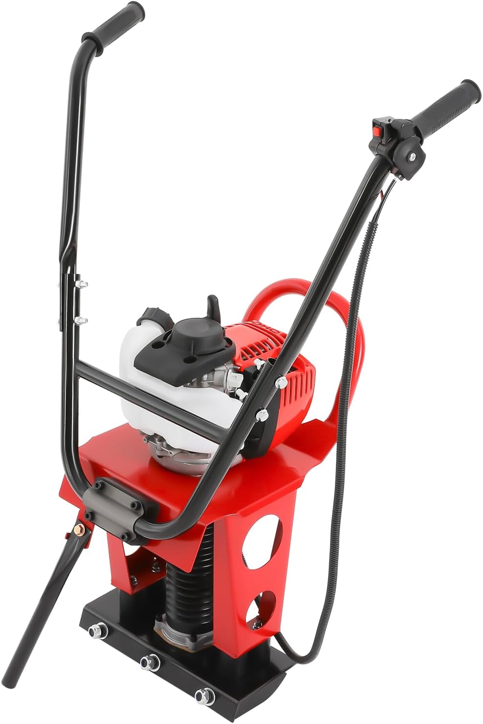 Professional 4-Stroke Gas Concrete Power Screed 1.2hp Commercial Screed Vibrator W/Low Fuel Consumption Fits 3.2-19.7ft Rulers for Pavement, Bridge Deck, Cement Finishing 5200r/Min