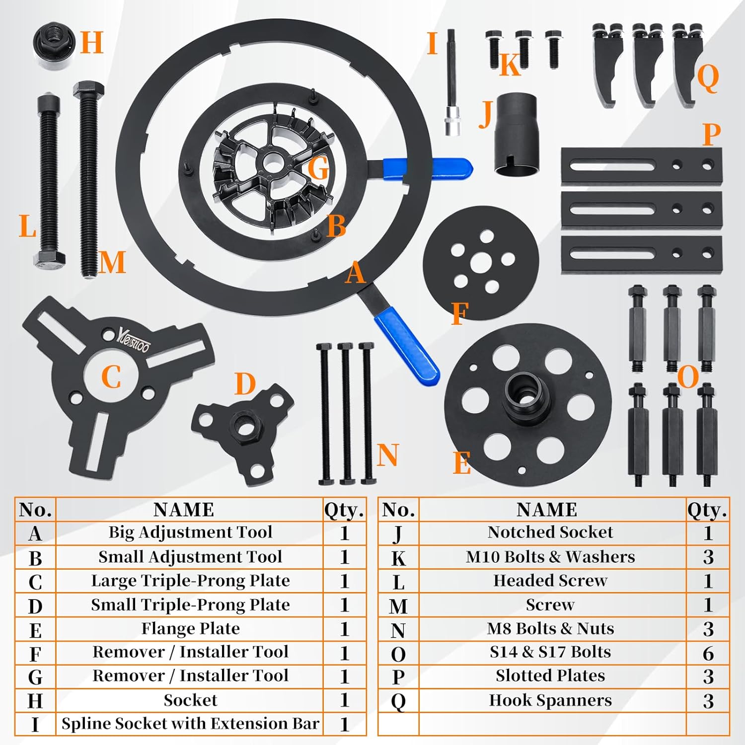 Dry Dual Clutch Transmission Remover Installer Tool Kit, Compatible with Ford Focus Fiesta B-MAX Transit Connect, DPS6 Dual Clutch Transmission Reinstall Reset Tool, FM No. 307675