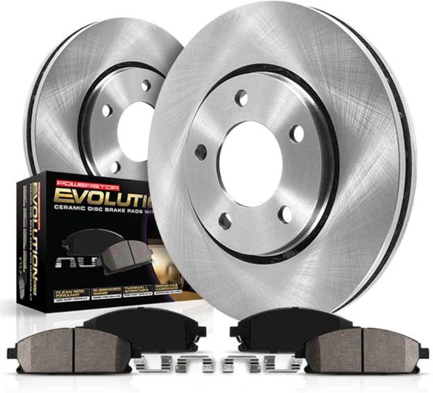 POWERSTOP KOE5368 Autospecialty Rear Replacement Brake Kit-OE Brake Rotors & Ceramic Brake Pads For 2011 2012 2013 Acura TSX Honda Accord Coupe Sedan