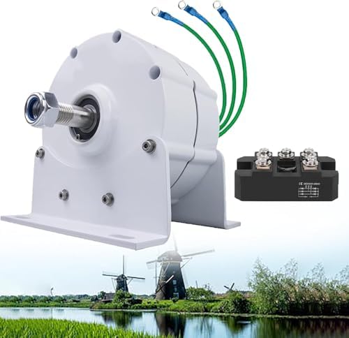 5000W Gearless Permanent Magnet Generator, Low RPM 600R/Min, Compact AC Alternator with Controller for Renewable Energy Applications and Off-Grid Systems