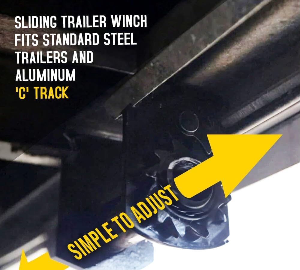 Mytee Products (8 Pack Trailer Winch - Standard Sliding C Track - Deep Profile