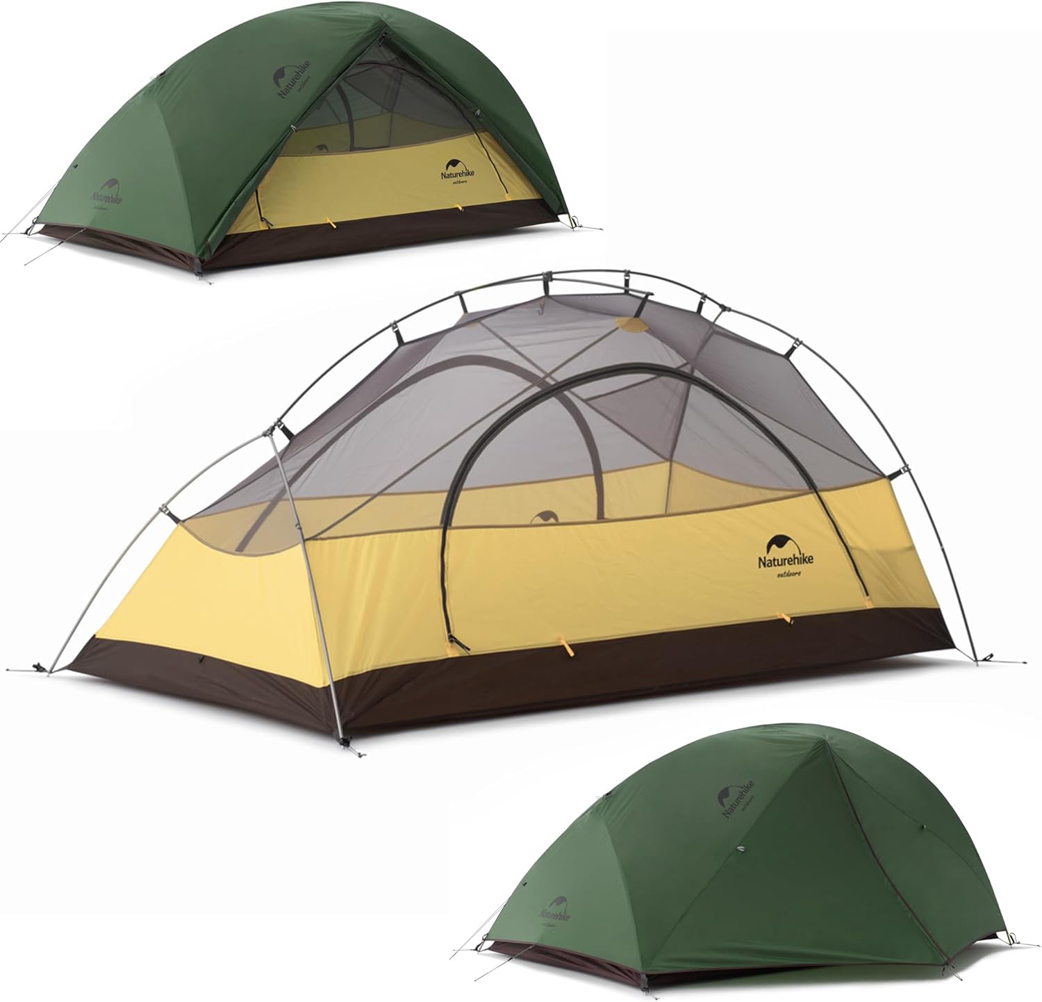 Naturehike Star River 2 Person Backpacking Tent, Lightweight Waterproof 2 Person Camping Tent, Double Layer Two Person Tents for Camping, Hiking, Cycling