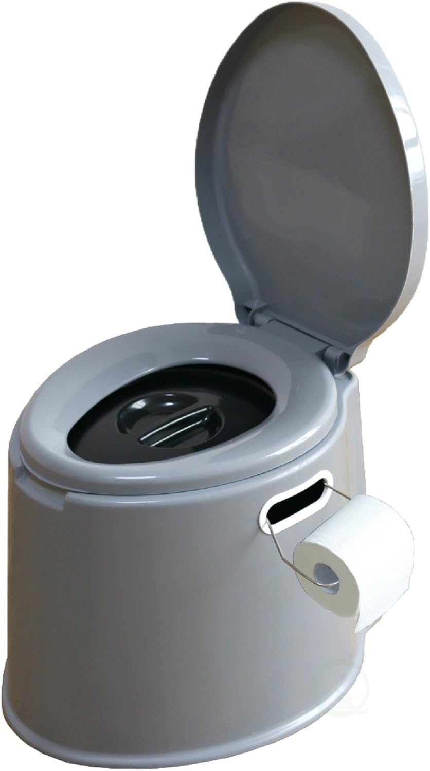 Portable Travel Toilet with Pop Up Tent Sun Shelter for Camping and Hiking