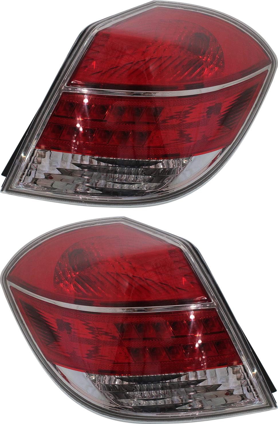 Garage-Pro Rear Tail Light Assembly, Tail Lights For Saturn Aura 2007-2009 Halogen With Bulb(s) Driver, Passenger Side
