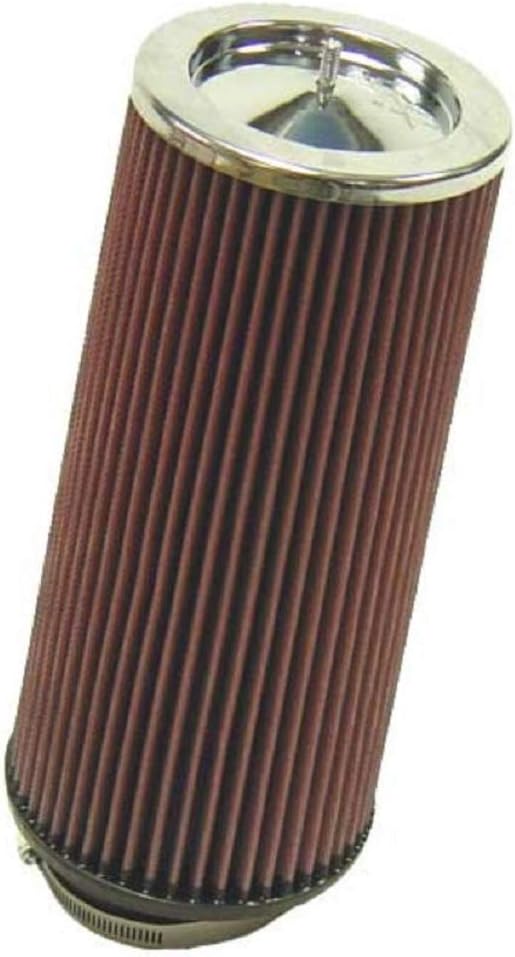 K&N Universal Clamp-On Air Filter: High Performance, Premium, Replacement Engine Filter: Flange Diameter: 3.5 In, Filter Height: 12.125 In, Flange Length: 1.75 In, Shape: Round Tapered, RF-1004