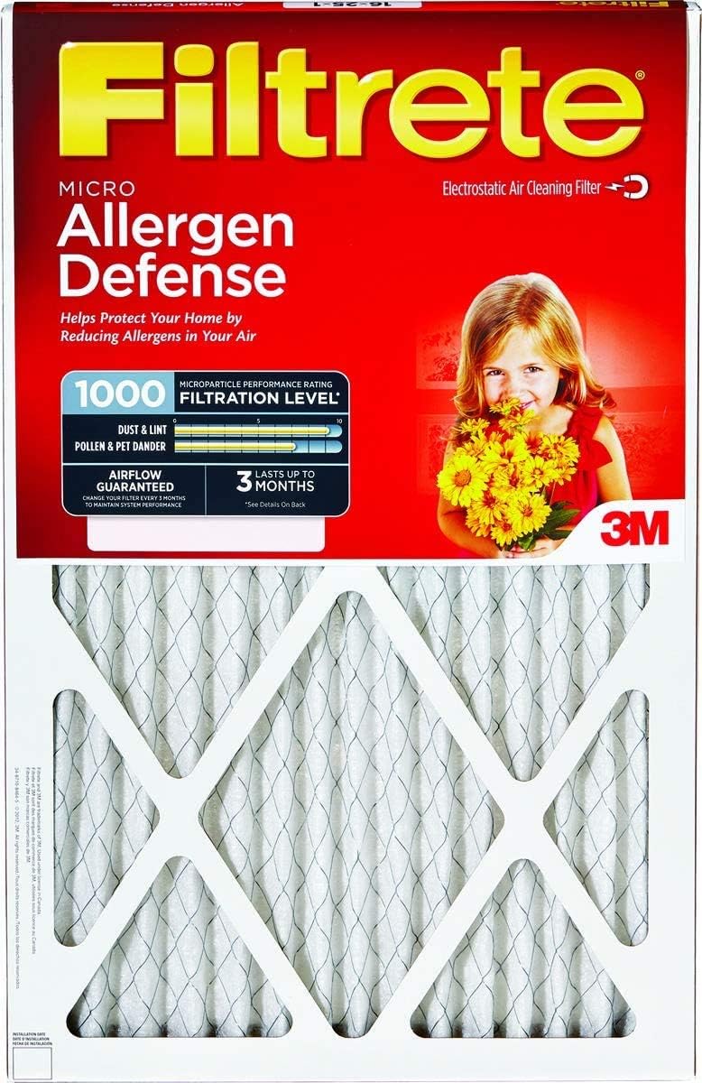 3M Filtrete Micro Allergen Reduction Air Filter [Set of 6] Size: 25