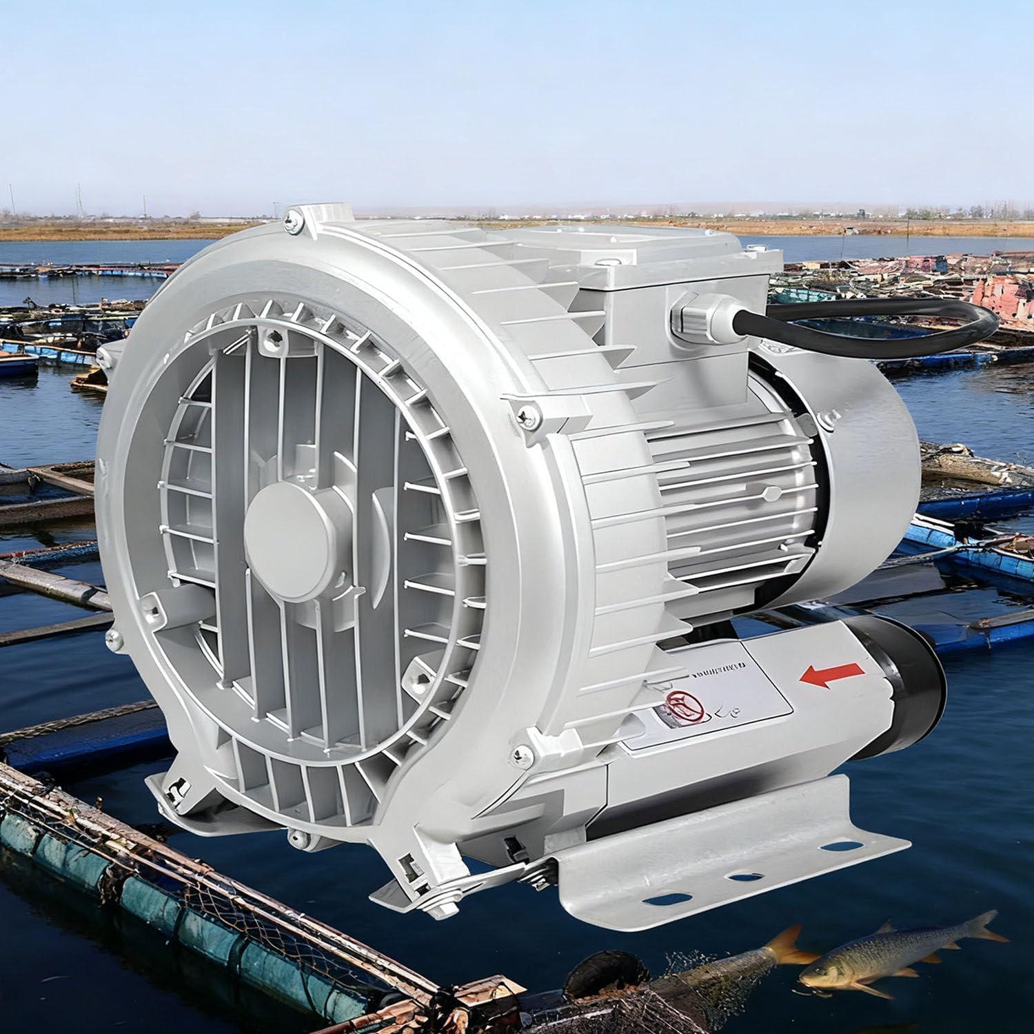 120W-1500W Regenerative Blower for Aquarium Hydroponics Pond Septic Tank Aerators, 110V Regenerative Air Blower, Ring Blower for Sewage Aeration 0.16HP - 2.04HP 550W
