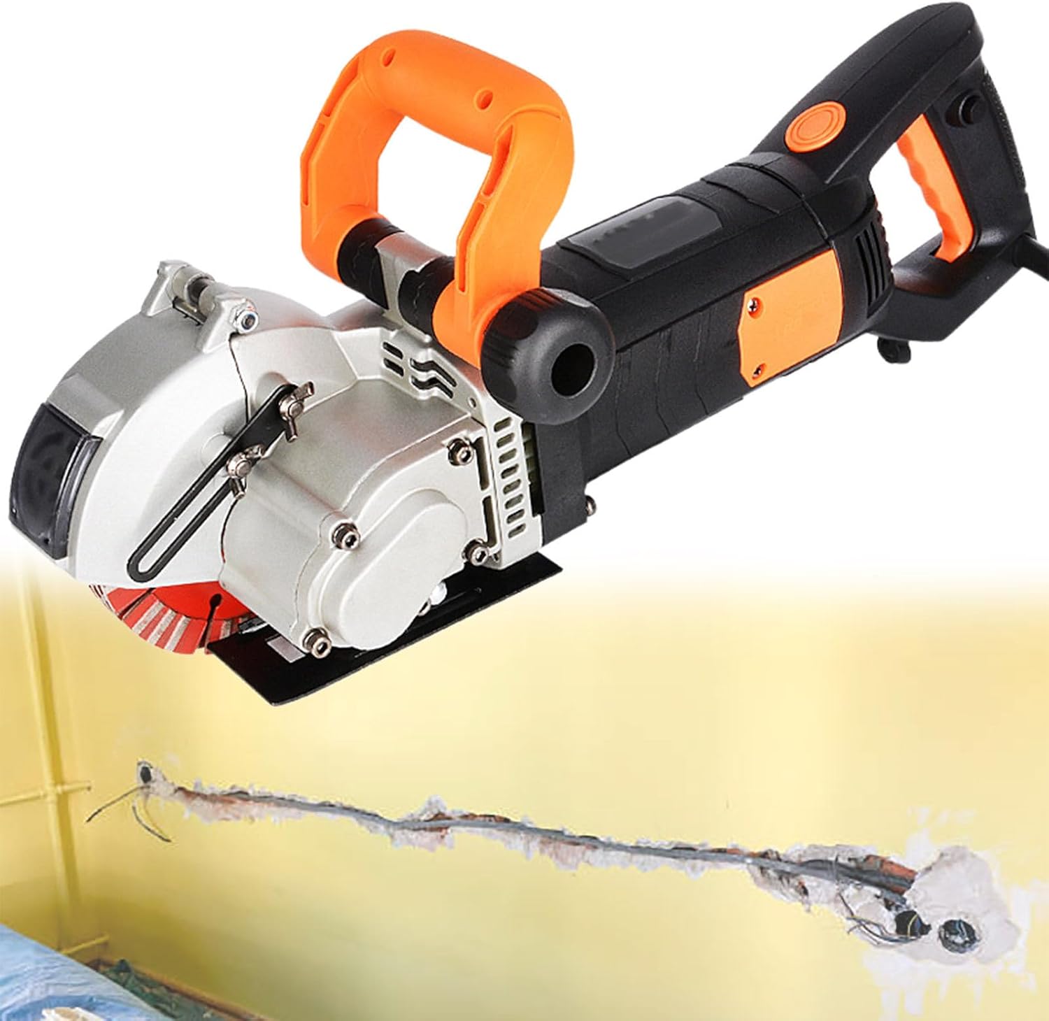 Slotted Machine, 4800W Electric Wall Grooving Cutting Machine, Wall Chaser, Concrete Slotting Machine, for Cutting Concrete, Marble, Granite